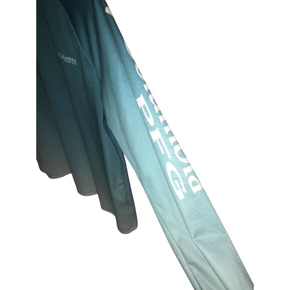 Columbia Youth Long-Sleeve Gradient Blue PFG Omni-Shade Fishing Shirt Size XL Li - Picture 2 of 10